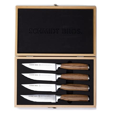 The handles were designed with a stylish Stainless Steel end cap. . Schmidt brothers cutlery